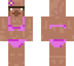 villager in bikini (edited) pink version