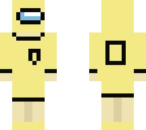 Among Us Yellow Cute Minecraft Skin