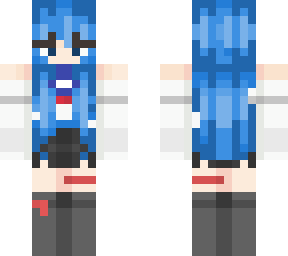 anime school girl but blue