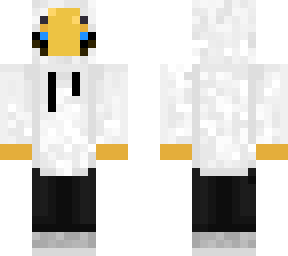 bee man with white hoodie (hood on)