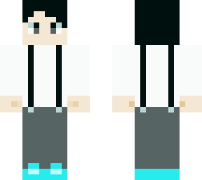 boy with suspenders