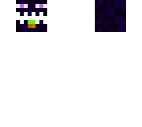 floating mini angry enderman with a grass block