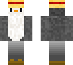 penguin wearing a straw hat