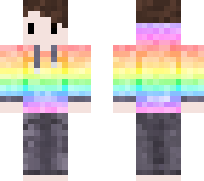person with rainbow hoodie