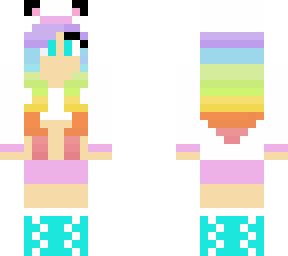 rainbows panda girl