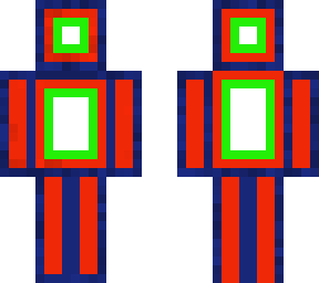 red, blue, and green