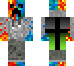 water and lava with a logo on the back