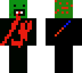 zombie with knife on back