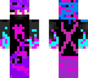 boy with purple hair
