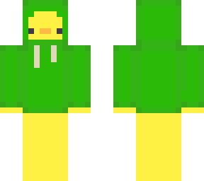 duck in a green hoodie :3
