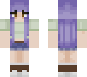 purple hair soft girl