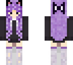 purple haired girl by purplestreaks