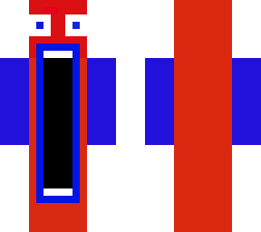 red and blue jaw drop