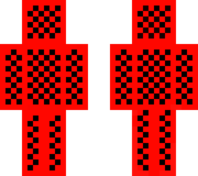 red outline checkered