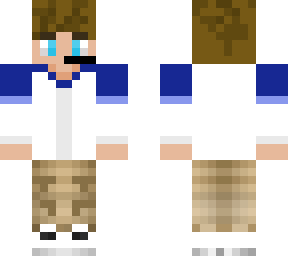 tommyinnit, but blue, and brown hair