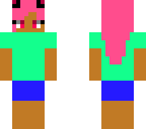 a pink and blue cat