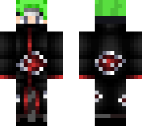 akatuski cloak green hair