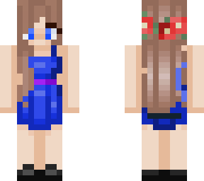 blue dress flower girl