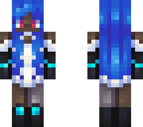 blue sci-fi girl
