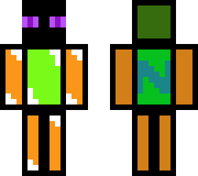 green, orange cyan, enderman and more
