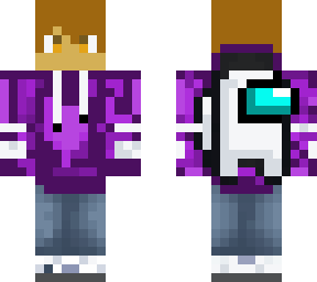 purple and white among us