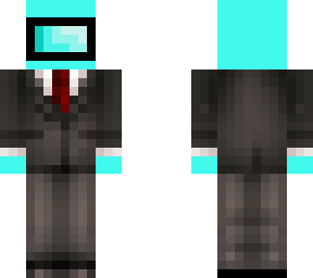 skin for  thelrishtea! cyan crewmate in tuxedo!