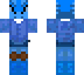 skin for halfpenguin, dragon with blue leather armor!( fixed feet)