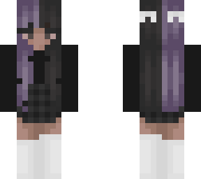 split dye black and purple girl (edited, og in desc)