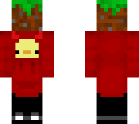 spookster holding a grass block