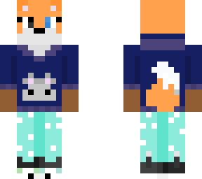 a foxx with pajamas