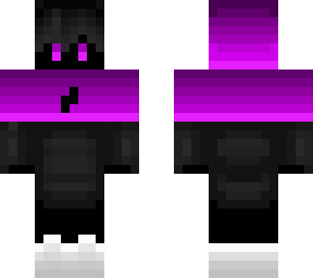 black and purple emo skin