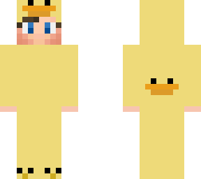 blue enderboy in duck costume