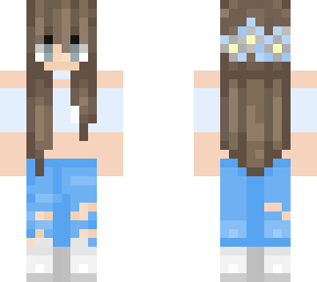 blue flower girl