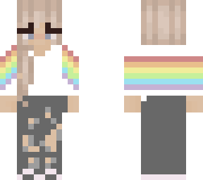 cute pastel rainbow skin