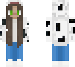 girl with cow hooodie