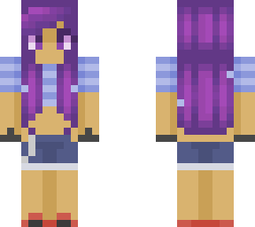 purple haired girl
