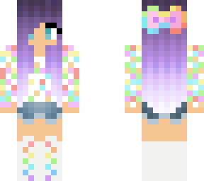 rainbow pastel girl