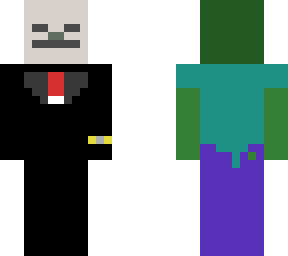 skeloton in a suit x zombie