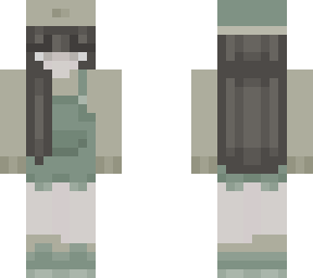 winter cap overalls girl (longer hair)