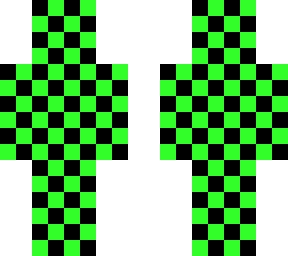 3d green checkerboard skin
