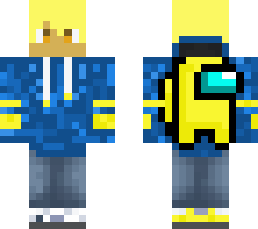 blue and yellow among us
