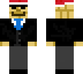 brick man with santa hat