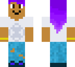 friend skin, purple hair gradient