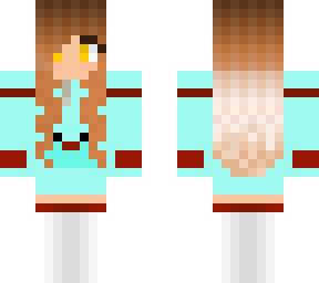 girl skin with cosy cyan hoodie