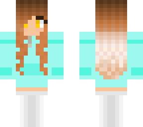 girl skin with cosy cyan hoodie