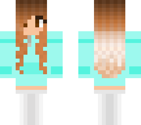 girl skin with cosy cyan hoodie