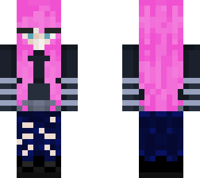 girl with pink hair