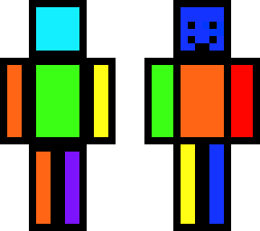 happy rainbow block