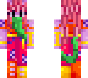 og skin by emmaminecraft but it's now purple and has pink hair for my oc <3