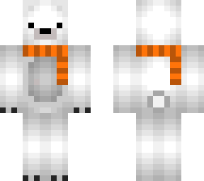 polar bear orange scarf